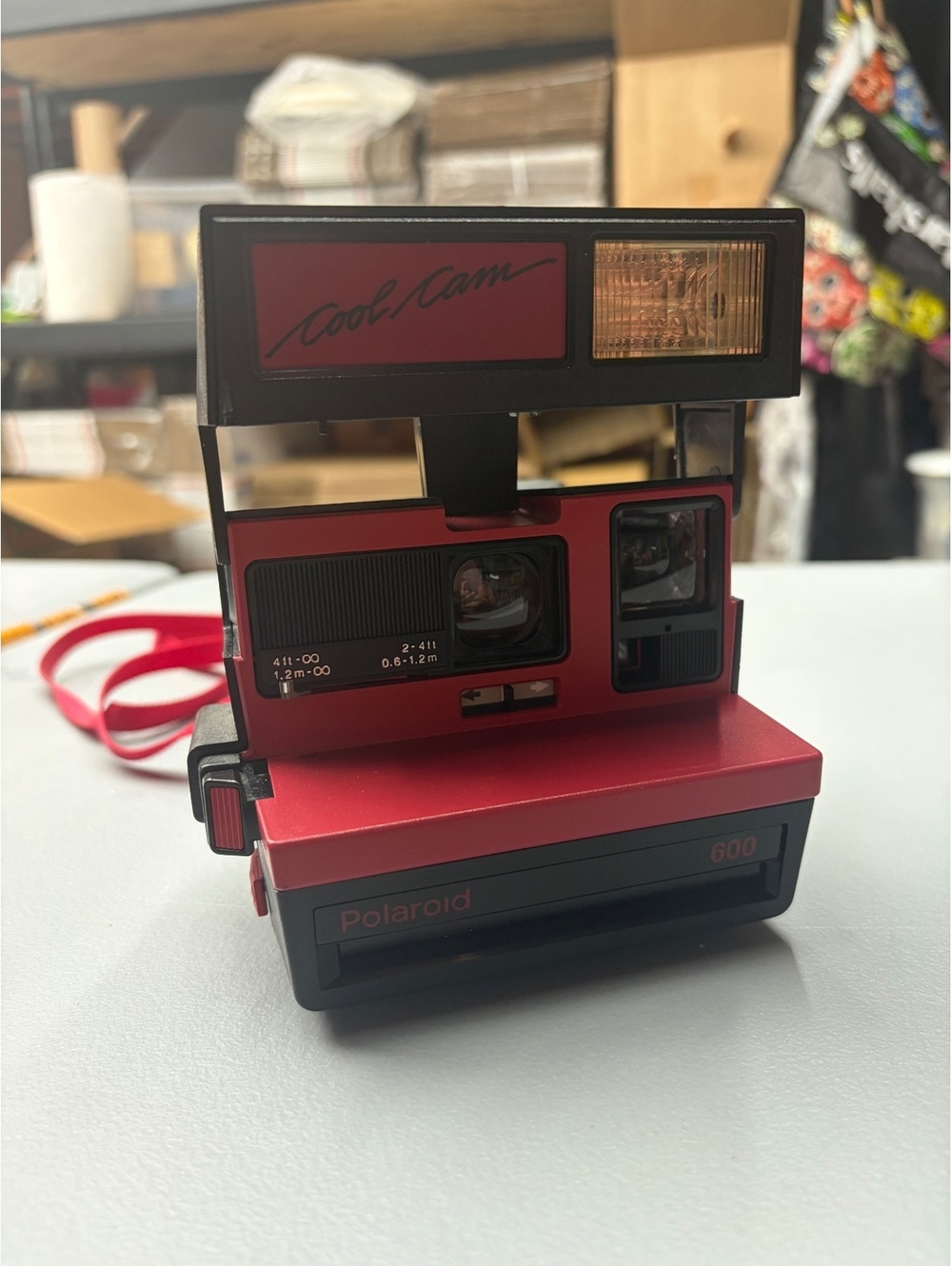 Vintage Polaroid Cool Cam 600 Instant Camera Red & Black Not tested